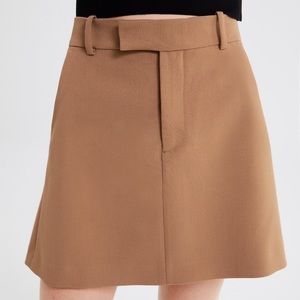 ZARA Camel A-Line Mini Skirt